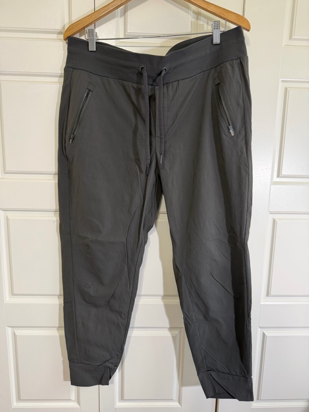 Athleta Charcoal Zip-Pocket Joggers